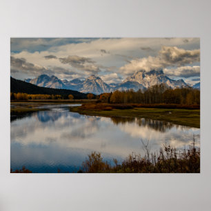 Nationaal park Oxbow Bend Bend Grand Teton Poster