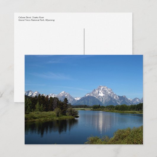 Nationaal park Oxbow Bend Snake Briefkaart (Voorkant / Achterkant)