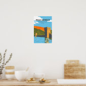 Nationaal park Peak District Engeland Retro Poster (Keuken)