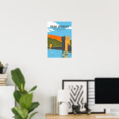 Nationaal park Peak District Engeland Retro Poster (Thuiskantoor)