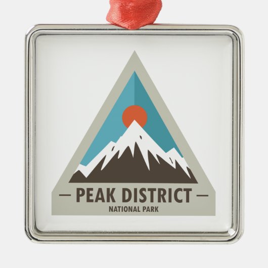 Nationaal park Peak District Metalen Ornament (Voorkant)