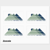 Nationaal park Peak District Mountain Sun Rechthoekige Sticker (Vel)