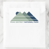 Nationaal park Peak District Mountain Sun Rechthoekige Sticker (Tas)