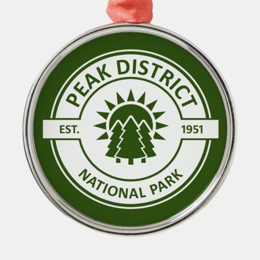 Nationaal park Peak Metalen Ornament (Voorkant)