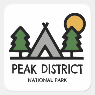 Nationaal park Peak Vierkante Sticker