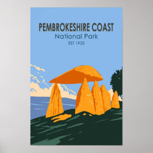 Nationaal park Pembrokeshire Coast Pentre Ifan Poster