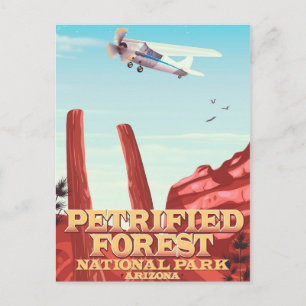 Nationaal park Petrified Forest, Arizona. Briefkaart