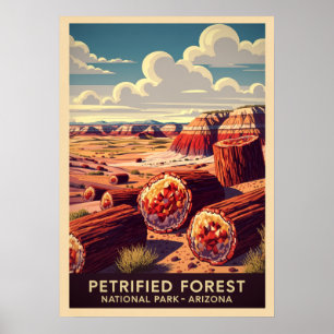 Nationaal park Petrified Forest Arizona V02 Poster