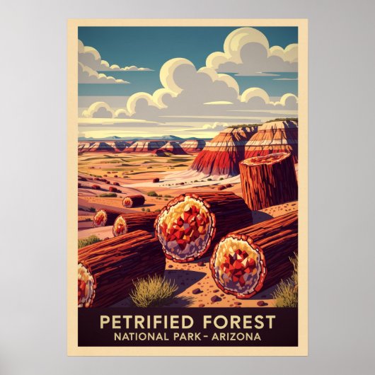 Nationaal park Petrified Forest Arizona V02 Poster (Voorkant)
