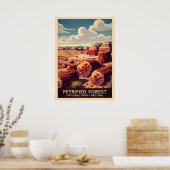 Nationaal park Petrified Forest Arizona V02 Poster (Keuken)