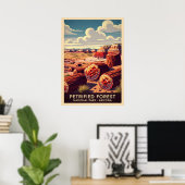 Nationaal park Petrified Forest Arizona V02 Poster (Thuiskantoor)