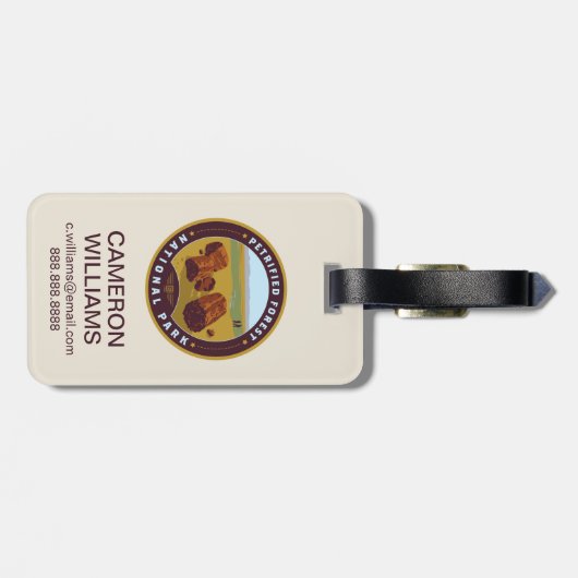 Nationaal park Petrified Forest Bagagelabel (Achterkant horizontaal)