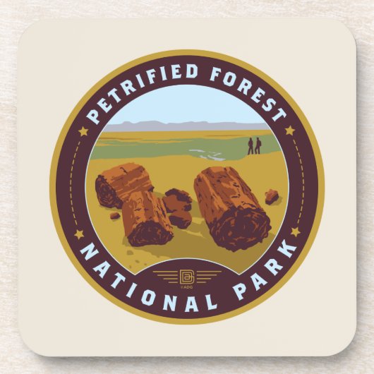 Nationaal park Petrified Forest Bier Onderzetter (Voorkant)