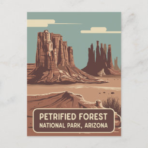Nationaal park Petrified Forest Briefkaart