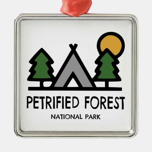 Nationaal park Petrified Forest Metalen Ornament (Voorkant)