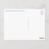 Nationaal park Petrified Forest National Park, Bri Briefkaart (Achterkant)