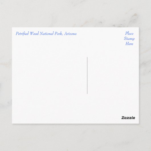 Nationaal park Petrified Forest National Park, Bri Briefkaart (Achterkant)