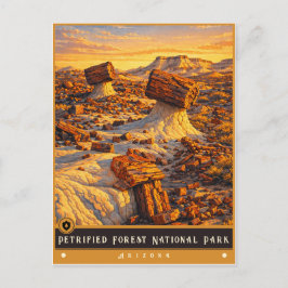 Nationaal park Petrified Forest | Oude ansichtkaar Briefkaart