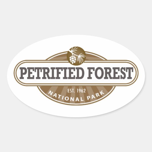 Nationaal park Petrified Forest Ovale Sticker (Voorkant)