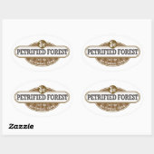 Nationaal park Petrified Forest Ovale Sticker (Vel)