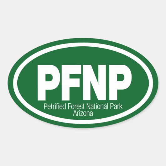 Nationaal park Petrified Forest Ovale Sticker (Voorkant)