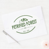 Nationaal park Petrified Forest Ovale Sticker (Envelop)
