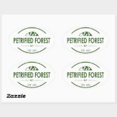 Nationaal park Petrified Forest Ovale Sticker (Vel)