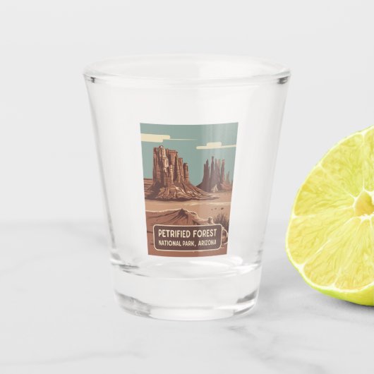 Nationaal park Petrified Forest Shot Glas (Voorkant)