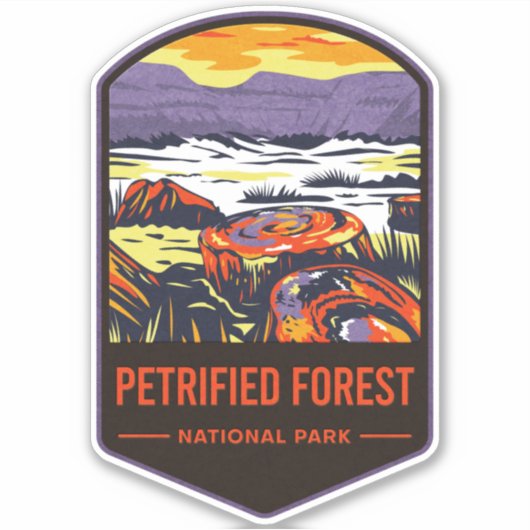 Nationaal park Petrified Forest Sticker (Voorkant)