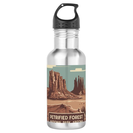 Nationaal park Petrified Forest Waterfles (Voorkant)