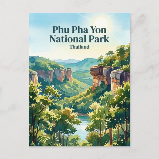 Nationaal park Phu Pha Yon Thailand Briefkaart (Voorkant)