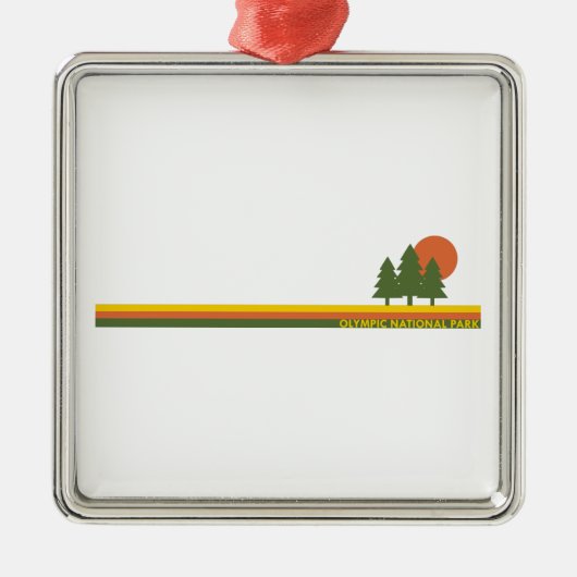 Nationaal park Pine Trees Sun Metalen Ornament (Voorkant)