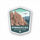 Nationaal park Pinnacles | Afgesneden Sticker (Voorkant)