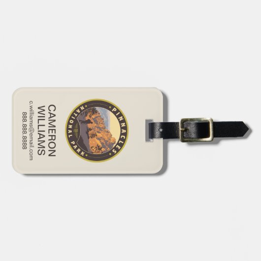Nationaal park Pinnacles Bagagelabel (Voorkant horizontaal)