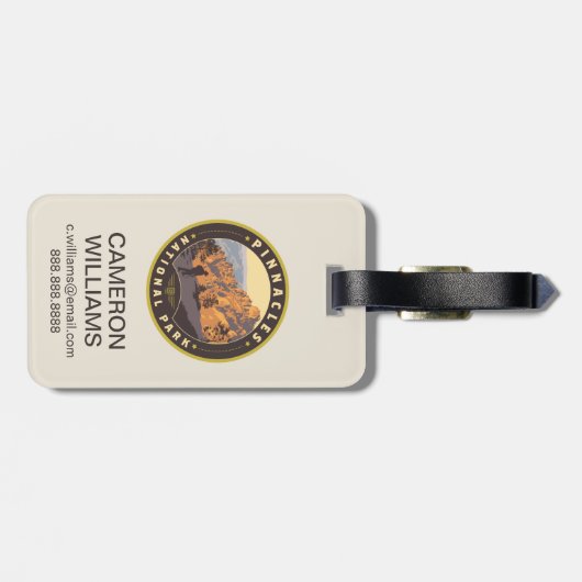 Nationaal park Pinnacles Bagagelabel (Achterkant horizontaal)