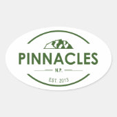 Nationaal park Pinnacles Ovale Sticker (Voorkant)