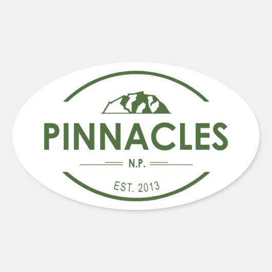 Nationaal park Pinnacles Ovale Sticker (Voorkant)