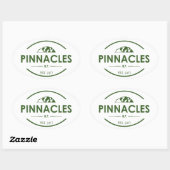 Nationaal park Pinnacles Ovale Sticker (Vel)