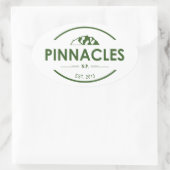 Nationaal park Pinnacles Ovale Sticker (Tas)