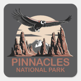 Nationaal park Pinnacles Vierkante Sticker