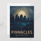 Nationaal park Pinnacles - Volle Maan - Feestdagenkaart (Voorkant / Achterkant)
