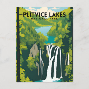 Nationaal park Plitvice Lakes Briefkaart