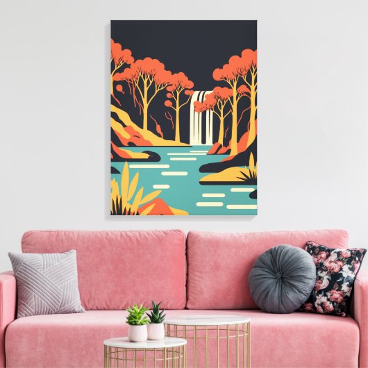 Nationaal park Plitvice Lakes Canvas Afdruk (Insitu (Woonkamer))