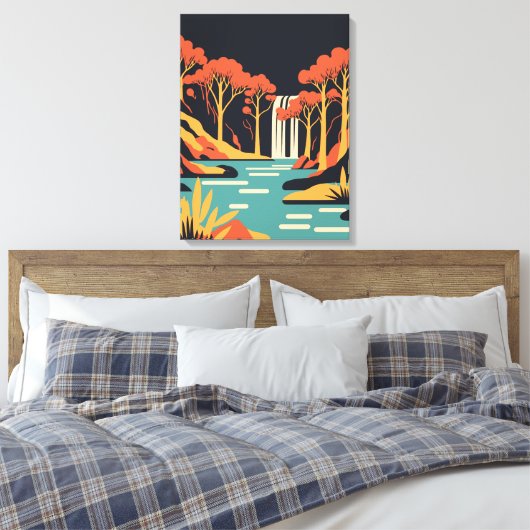 Nationaal park Plitvice Lakes Canvas Afdruk (Insitu (Slaapkamer))