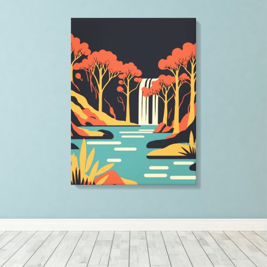 Nationaal park Plitvice Lakes Canvas Afdruk (Insitu (Houten vloer))