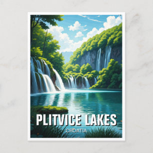 Nationaal park Plitvice Lakes Kroatië Briefkaart