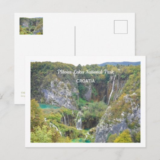 Nationaal Park Plitvice Lakes, Kroatië Briefkaart (Voorkant / Achterkant)