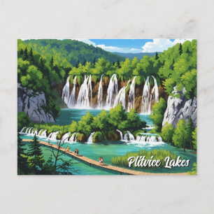 Nationaal park Plitvice Lakes Kroatië Feestdagenkaart