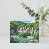 Nationaal park Plitvice Lakes Kroatië Feestdagenkaart (Staand voorkant)