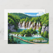 Nationaal park Plitvice Lakes Kroatië Feestdagenkaart (Voorkant / Achterkant)